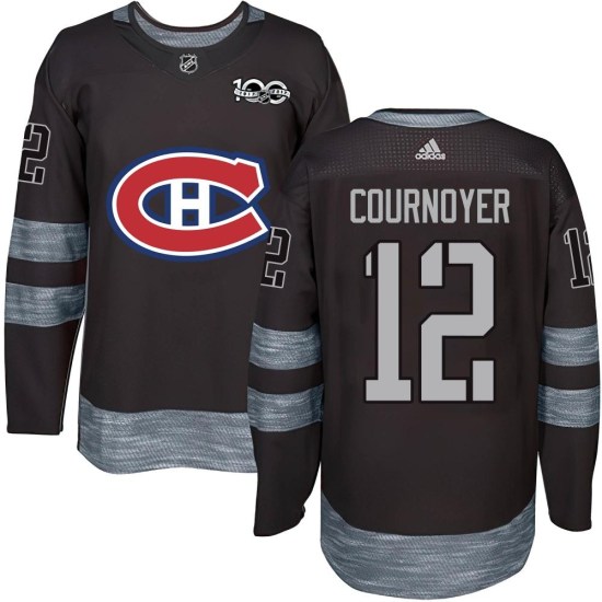 Yvan Cournoyer Montreal Canadiens Youth Authentic 1917-2017 100th Anniversary Jersey - Black