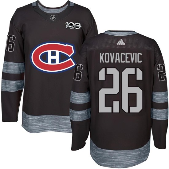Johnathan Kovacevic Montreal Canadiens Youth Authentic 1917-2017 100th Anniversary Jersey - Black
