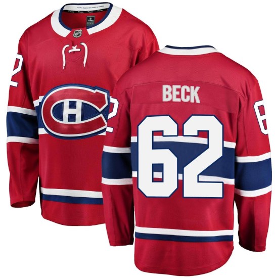 Owen Beck Montreal Canadiens Breakaway Home Fanatics Branded Jersey - Red