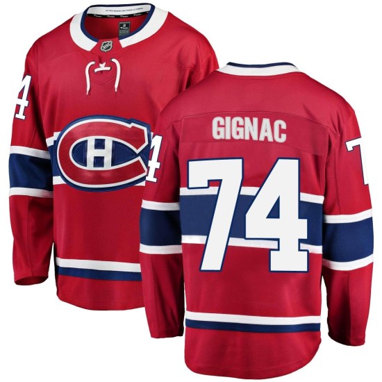Brandon Gignac Montreal Canadiens Breakaway Home Fanatics Branded Jersey - Red