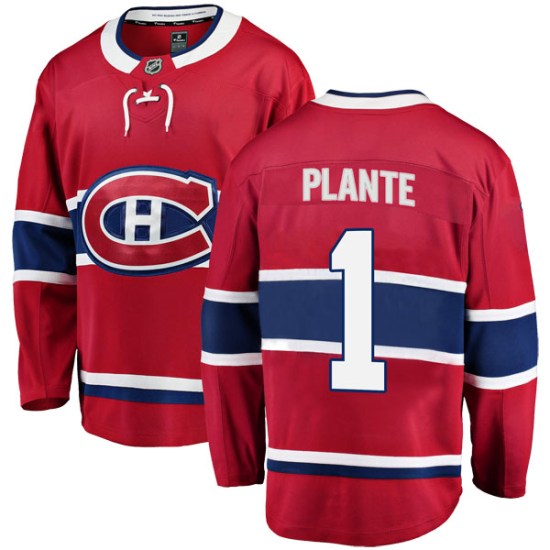 Jacques Plante Montreal Canadiens Breakaway Home Fanatics Branded Jersey - Red