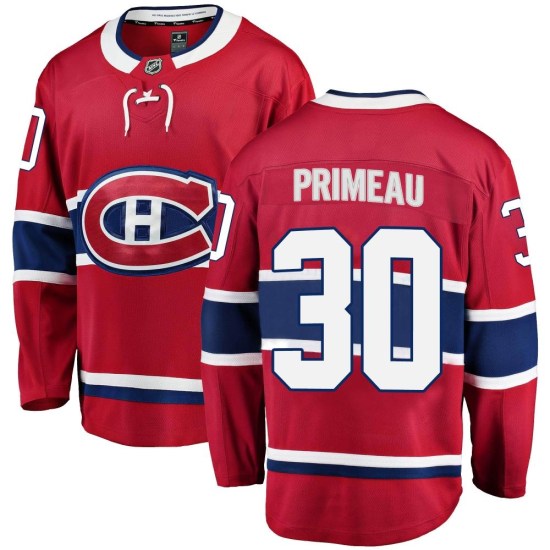 Cayden Primeau Montreal Canadiens Breakaway Home Fanatics Branded Jersey - Red