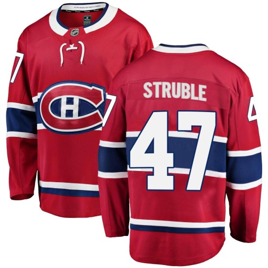 Jayden Struble Montreal Canadiens Breakaway Home Fanatics Branded Jersey - Red
