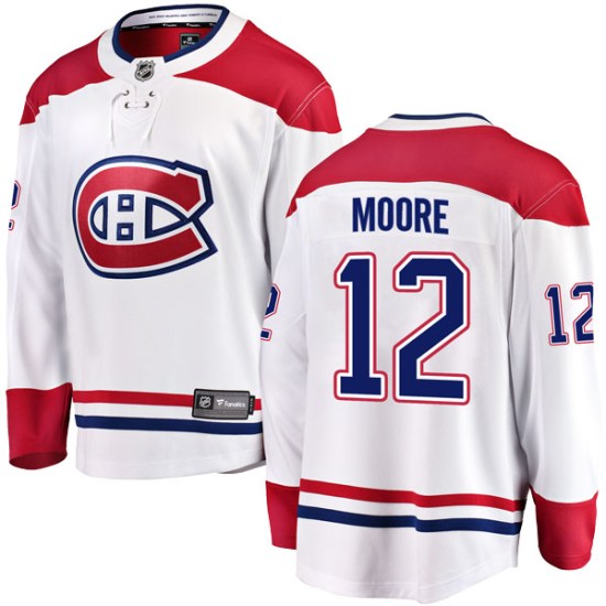Dickie Moore Montreal Canadiens Youth Breakaway Away Fanatics Branded Jersey - White