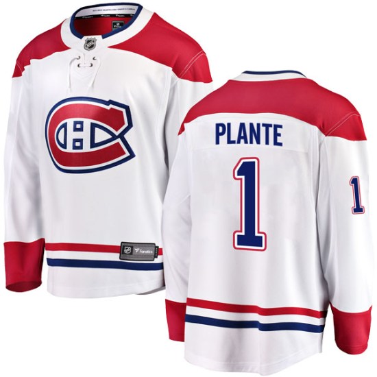 Jacques Plante Montreal Canadiens Youth Breakaway Away Fanatics Branded Jersey - White