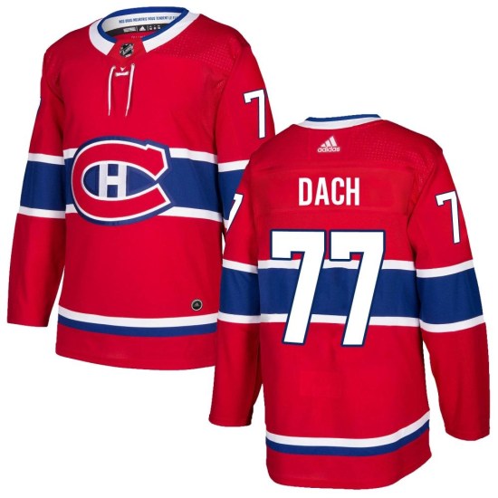 Kirby Dach Montreal Canadiens Authentic Home Adidas Jersey - Red