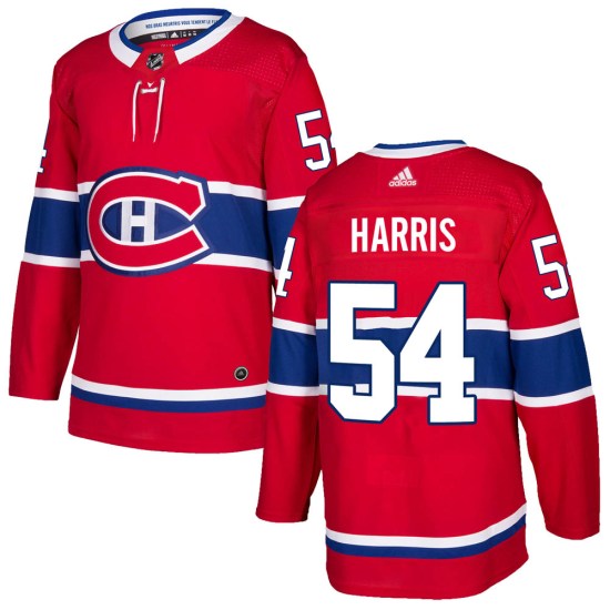 Jordan Harris Montreal Canadiens Authentic Home Adidas Jersey - Red