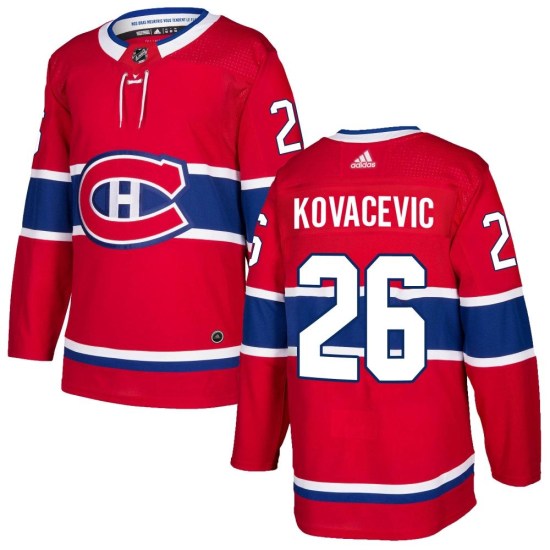 Johnathan Kovacevic Montreal Canadiens Authentic Home Adidas Jersey - Red
