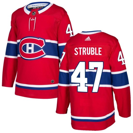 Jayden Struble Montreal Canadiens Authentic Home Adidas Jersey - Red