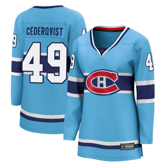 Filip Cederqvist Montreal Canadiens Women's Breakaway Special Edition 2.0 Fanatics Branded Jersey - Light Blue