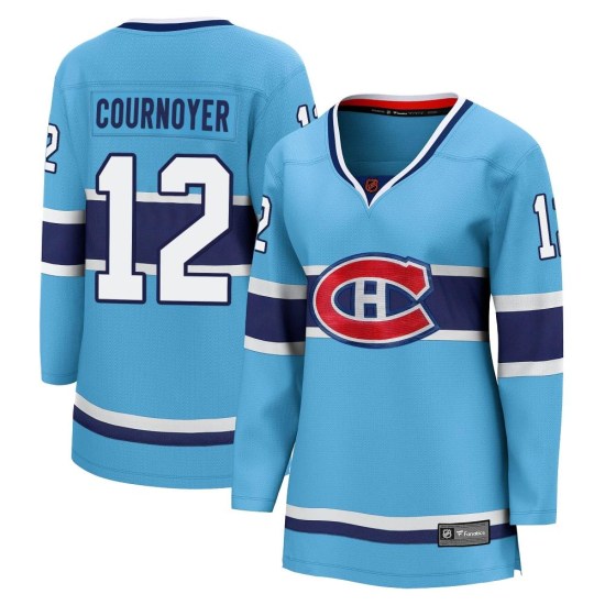 Yvan Cournoyer Montreal Canadiens Women's Breakaway Special Edition 2.0 Fanatics Branded Jersey - Light Blue