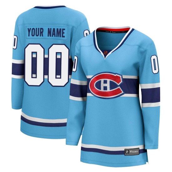 Custom Montreal Canadiens Women's Breakaway Custom Special Edition 2.0 Fanatics Branded Jersey - Light Blue