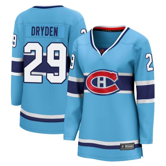 Ken Dryden Montreal Canadiens Women's Breakaway Special Edition 2.0 Fanatics Branded Jersey - Light Blue