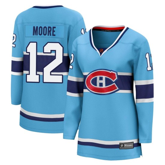 Dickie Moore Montreal Canadiens Women's Breakaway Special Edition 2.0 Fanatics Branded Jersey - Light Blue