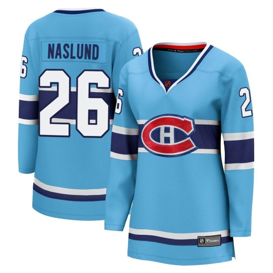 Mats Naslund Montreal Canadiens Women's Breakaway Special Edition 2.0 Fanatics Branded Jersey - Light Blue