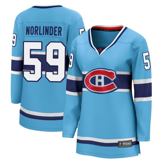 Mattias Norlinder Montreal Canadiens Women's Breakaway Special Edition 2.0 Fanatics Branded Jersey - Light Blue