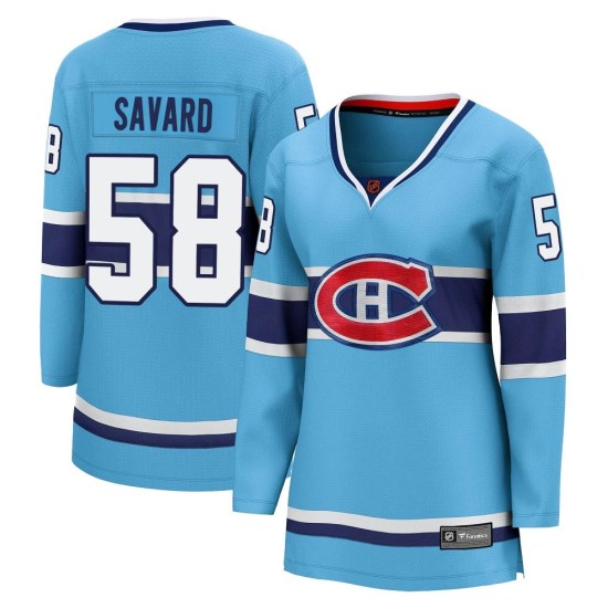 David Savard Montreal Canadiens Women's Breakaway Special Edition 2.0 Fanatics Branded Jersey - Light Blue