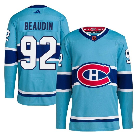 Nicolas Beaudin Montreal Canadiens Authentic Reverse Retro 2.0 Adidas Jersey - Light Blue