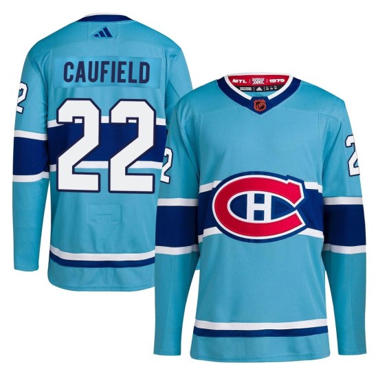 Cole Caufield Montreal Canadiens Authentic Reverse Retro 2.0 Adidas Jersey - Light Blue