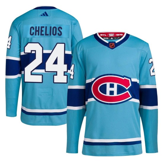 Chris Chelios Montreal Canadiens Authentic Reverse Retro 2.0 Adidas Jersey - Light Blue