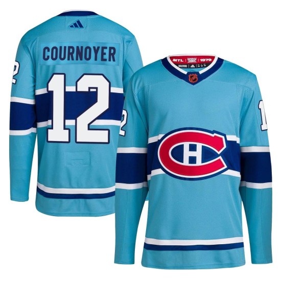 Yvan Cournoyer Montreal Canadiens Authentic Reverse Retro 2.0 Adidas Jersey - Light Blue