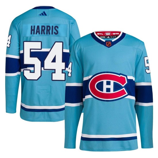 Jordan Harris Montreal Canadiens Authentic Reverse Retro 2.0 Adidas Jersey - Light Blue