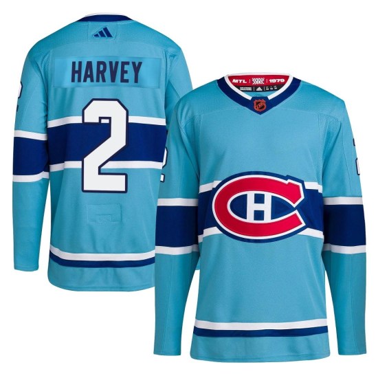 Doug Harvey Montreal Canadiens Authentic Reverse Retro 2.0 Adidas Jersey - Light Blue