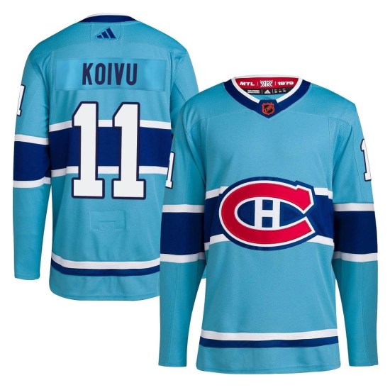 Saku Koivu Montreal Canadiens Authentic Reverse Retro 2.0 Adidas Jersey - Light Blue