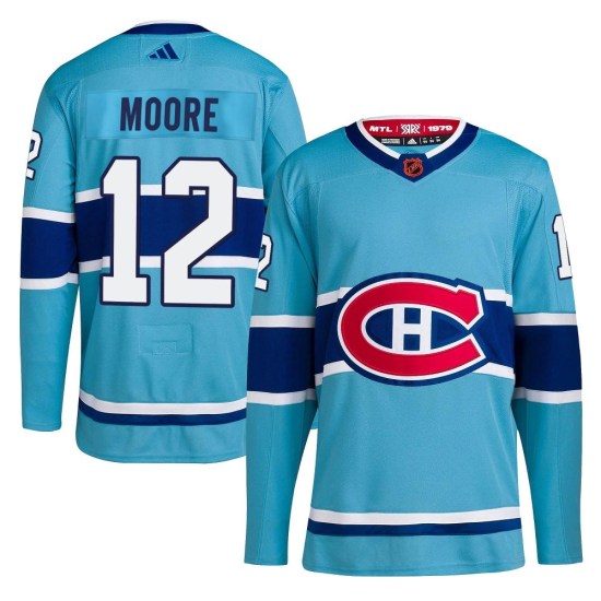 Dickie Moore Montreal Canadiens Authentic Reverse Retro 2.0 Adidas Jersey - Light Blue