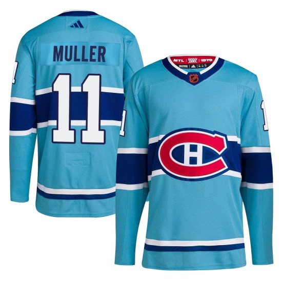 Kirk Muller Montreal Canadiens Authentic Reverse Retro 2.0 Adidas Jersey - Light Blue