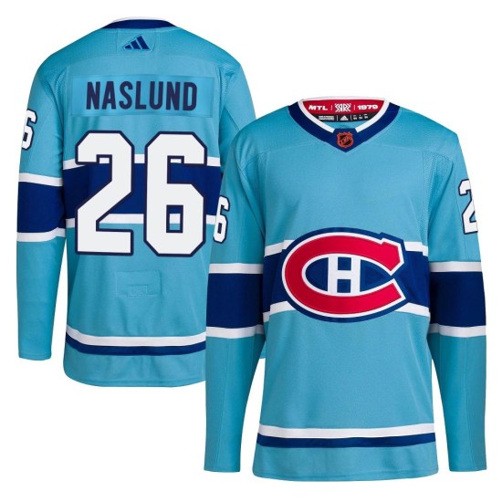 Mats Naslund Montreal Canadiens Authentic Reverse Retro 2.0 Adidas Jersey - Light Blue