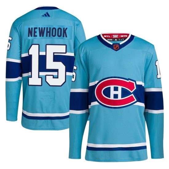 Alex Newhook Montreal Canadiens Authentic Reverse Retro 2.0 Adidas Jersey - Light Blue