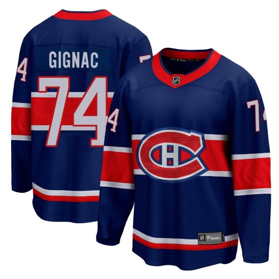 Brandon Gignac Montreal Canadiens Youth Breakaway 2020/21 Special Edition Fanatics Branded Jersey - Blue