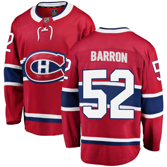 Justin Barron Montreal Canadiens Youth Breakaway Home Fanatics Branded Jersey - Red