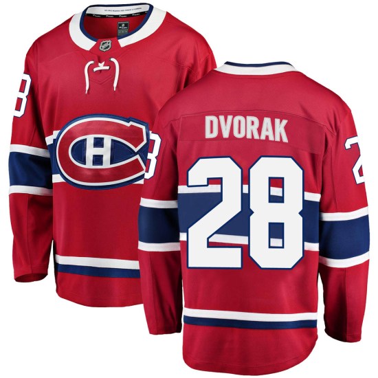 Christian Dvorak Montreal Canadiens Youth Breakaway Home Fanatics Branded Jersey - Red