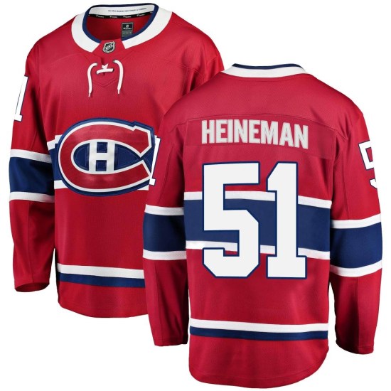 Emil Heineman Montreal Canadiens Youth Breakaway Home Fanatics Branded Jersey - Red