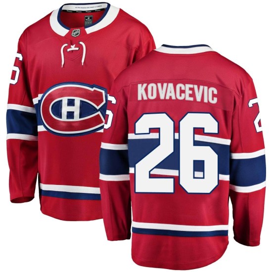 Johnathan Kovacevic Montreal Canadiens Youth Breakaway Home Fanatics Branded Jersey - Red