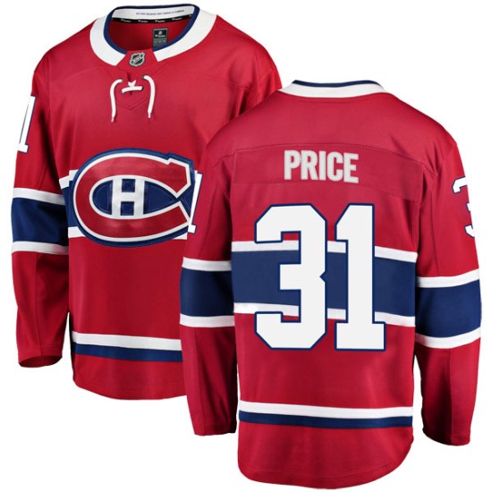 Carey Price Montreal Canadiens Youth Breakaway Home Fanatics Branded Jersey - Red