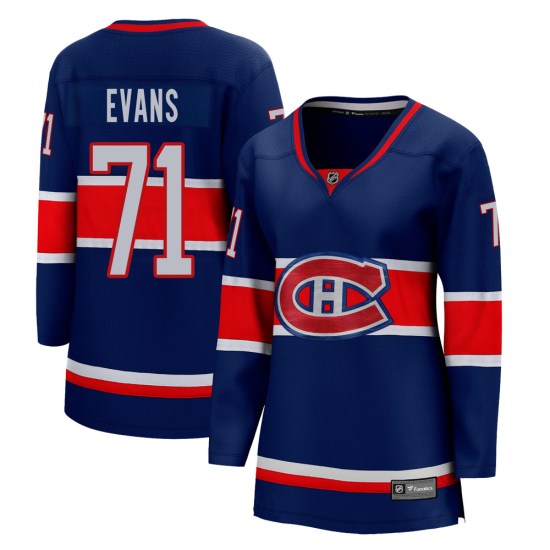 Jake Evans Montreal Canadiens Women's Breakaway 2020/21 Special Edition Fanatics Branded Jersey - Blue