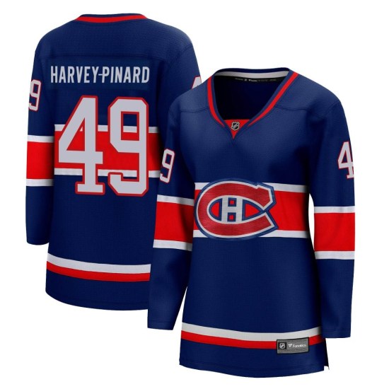 Rafael Harvey-Pinard Montreal Canadiens Women's Breakaway 2020/21 Special Edition Fanatics Branded Jersey - Blue