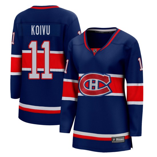 Saku Koivu Montreal Canadiens Women's Breakaway 2020/21 Special Edition Fanatics Branded Jersey - Blue