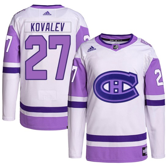 Alexei Kovalev Montreal Canadiens Authentic Hockey Fights Cancer Primegreen Adidas Jersey - White/Purple