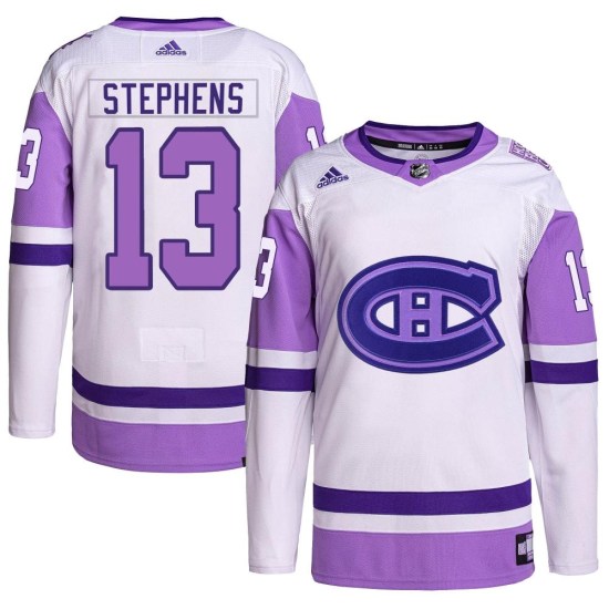 Mitchell Stephens Montreal Canadiens Authentic Hockey Fights Cancer Primegreen Adidas Jersey - White/Purple