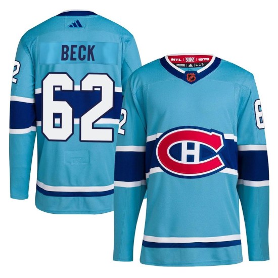 Owen Beck Montreal Canadiens Youth Authentic Reverse Retro 2.0 Adidas Jersey - Light Blue