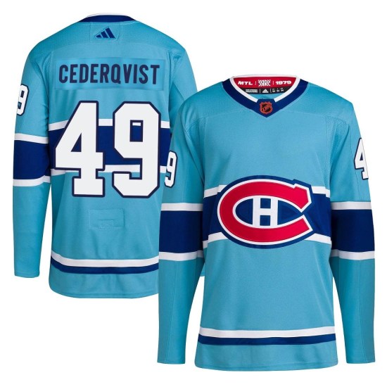 Filip Cederqvist Montreal Canadiens Youth Authentic Reverse Retro 2.0 Adidas Jersey - Light Blue