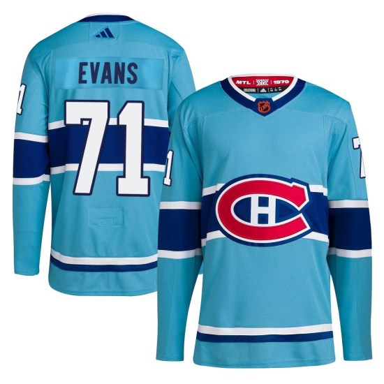 Jake Evans Montreal Canadiens Youth Authentic Reverse Retro 2.0 Adidas Jersey - Light Blue
