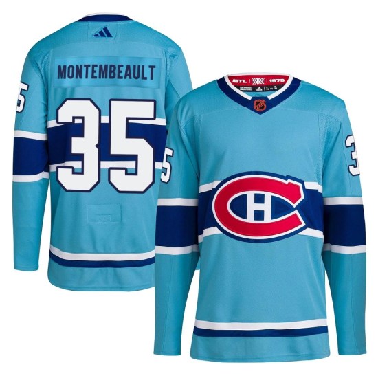 Sam Montembeault Montreal Canadiens Youth Authentic Reverse Retro 2.0 Adidas Jersey - Light Blue