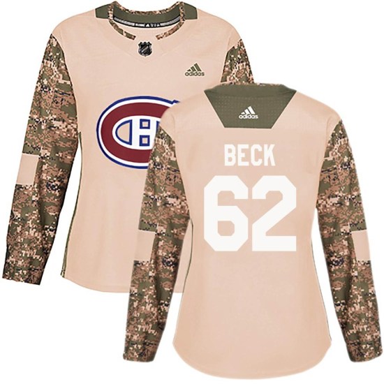 Owen Beck Montreal Canadiens Women's Authentic Veterans Day Practice Adidas Jersey - Camo