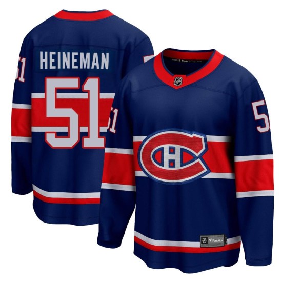 Emil Heineman Montreal Canadiens Breakaway 2020/21 Special Edition Fanatics Branded Jersey - Blue