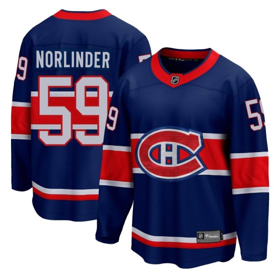 Mattias Norlinder Montreal Canadiens Breakaway 2020/21 Special Edition Fanatics Branded Jersey - Blue